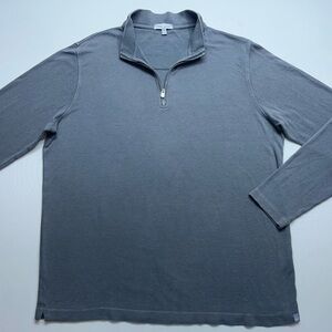 Peter Millar 1/4 Zip Sweater Mens Size Large Gray Mountainside Waffle Knit